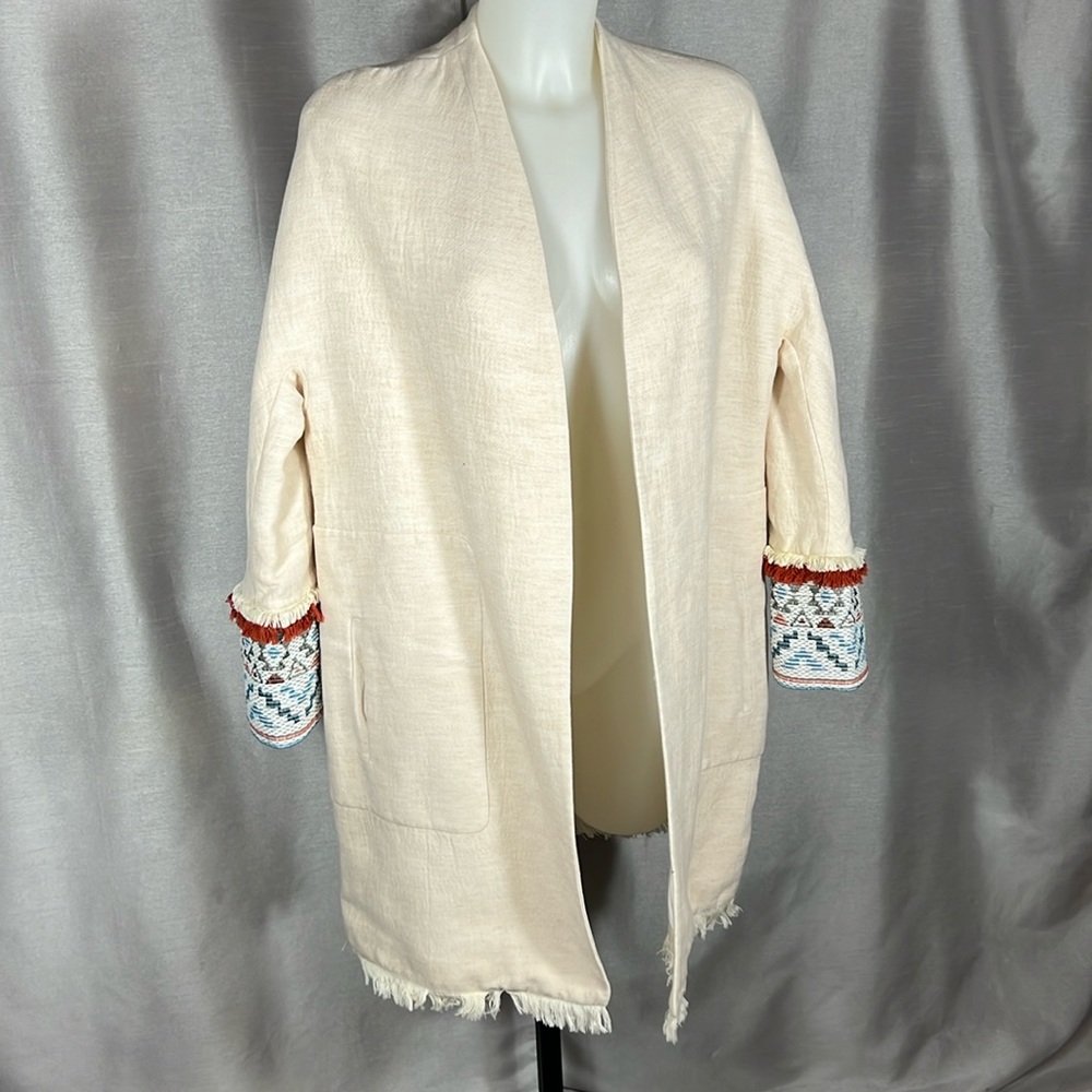 Zara open front coat